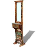 Berkfield Home Hall Mirror Solid Reclaimed Wood 47x23x180 cm | Size: 47 x 23 x 180 cm