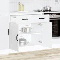 Berkfield Home Kitchen Base Cabinet Kalmar White Engineered Wood