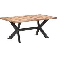 Berkfield Home Dining Table 180x90x75 cm Solid Wood with Honey Finish in Brown | Size: 180 x 90 x 75 cm