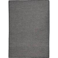 Berkfield Home Outdoor Flatweave Rug 140x200 cm Grey | Size: 100 cm diameter