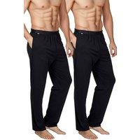 Haigman Men's Men's 2 Pack Bamboo Pima Cotton Soft Stretch Pyjama Bottoms in Black | Size: 2XL