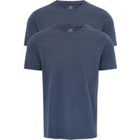 Haigman Men's Men's 2 Pack Bamboo Cotton Soft Stretch Short Sleeve T-Shirts in Blue | Size: Small