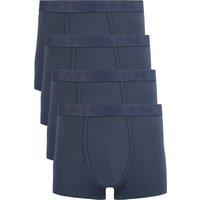Haigman Men's Men's 4 Pack Bamboo Cotton Soft Stretch Boxer Trunks in Blue | Size: XL
