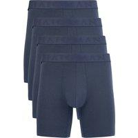 Haigman Men's Men's 4 Pack Bamboo Cotton Soft Stretch Longer Boxer Trunks in Blue | Size: Large