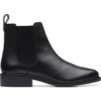 Clarks Women's Cologne Arlo Black Leather Ankle Boots | Size: 3-Standard Fit