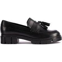 Clarks Women's Teala Loafer Black Leather Loafers, Slip Ons | Size: 7-Standard Fit