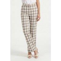 Lily and Lionel Women's Oatley Check Trouser in Brown | Size: 14