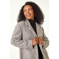 Roman Women's Petite Textured Boucle Coat in Light Pink | Size: 16