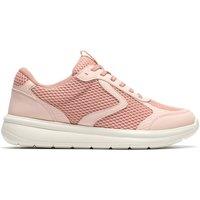 Clarks Women's Ezrinn Tie Dusty Pink Trainers | Size: 4-Standard Fit