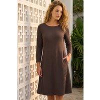 Roman Women's A-Line Pocket Detail Swing Dress in Chocolate | Size: 10