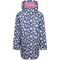 Trespass Women's Primdrop Waterproof Hooded Raincoat in Navy | Size: 3-4