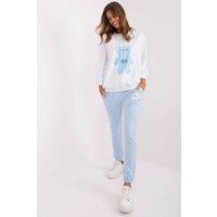 Love Lace Women's Teddy Bear Sweatshirt & Pants Set Style 182702 in Baby Blue | Size: S/M