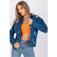 Love Lace Women's Classic Blue Cotton Elastane Eyelet Jacket | Size: XS