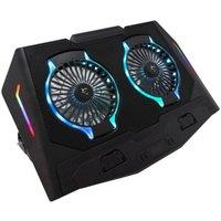 Unknown Untitled White Shark GCP-10 ICE SHADOW Cooling Pad RGB | Dual Fan Laptop Cooler in Black