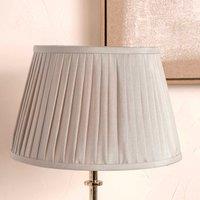 Ruma Taupe Knife Pleat Lamp Shade Tapered Faux Silk Shade for Table Lamps & Floor Lamps | Size: 12 inches