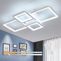 Pheashine LED Ceiling Light, Dimmable with Remote, 3000-6500K, White Modern Flush