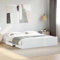 Berkfield Home Bed Frame with Drawers without Mattress White 180x200 cm Super King