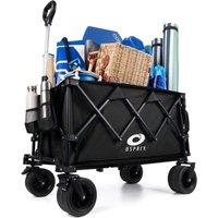 Osprey Action Sports 220L Beach Trolley on All Terrain Wheels, Folding Wagon in Black