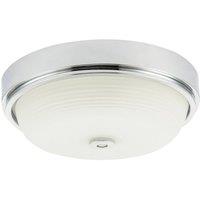 Happy Homewares Sensor IP44 Bathroom Ceiling Light Fitting with Multi Functions in Silver