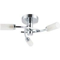 Happy Homewares Modern Sensor Bathroom Ceiling Light Fixture with Multi Functions in Silver