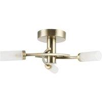 Happy Homewares Modern Sensor Bathroom Ceiling Light Fixture with Multi Functions in Metallic Gold
