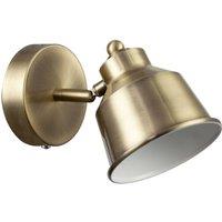 Happy Homewares Modern Wireless Rechargeable Dimmable Spot Wall Light Fitting in Metallic Gold