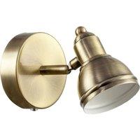 Happy Homewares Modern Rechargeable Dimmable Compact Spot Wall Light Fitting in Metallic Gold