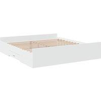 Berkfield Home Modern Bed Frame with Drawers without Mattress White 180x200 cm S | Size: Super King