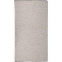 Berkfield Home Outdoor Flatweave Rug 80x150 cm Taupe in Beige | Size: 100 cm diameter