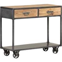 Berkfield Home Console Table 90x35x74 cm Solid Reclaimed Wood in Brown | Size: 90 x 35 x 74 cm