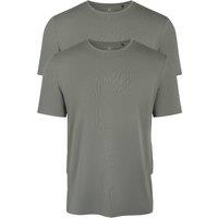 Haigman Men's Men's 2 Pack Bamboo Cotton Soft Stretch Short Sleeve T-Shirts in Green | Size: Large