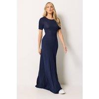 Long Tall Sally Women's Tall Short Sleeve Maxi Dress in Mid Navy | Size: 20