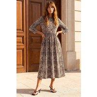 Roman Women's Aztec Print Midi Dress in Chocolate | Size: 10