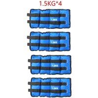 NESTLUNE 6kg Ankle Wrist Leg Weights Straps Running Exercise Fitness in Blue | Size: 0-12 m