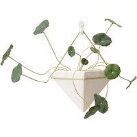 Living and Home 1-Piece Wall Hanging Geometric Decorative Planter for Succulents in White