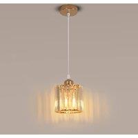 Pheashine Gold Crystal Pendant Light, Adjustable 1m Cord, E27 Socket (Bulb Not )