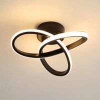 Pheashine Modern LED Ceiling Light 22W Flower (Cool White/Warm)(White/Black) in Black
