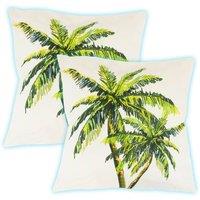 Gardenwize Pack of 2 Light Up Palm Printed Scatter Cushions