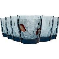 Bormioli Rocco Diamond Water Glasses - 300ml - Pack of 6 in Blue
