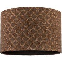 Happy Homewares Contemporary Chocolate Brown Woven Lattice Lampshade in Textured Linen | Size: 12 inches