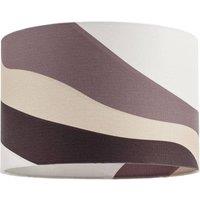 Happy Homewares Modern Linen Fabric Lamp Shade with Inner & Outer Wavy Design in Taupe | Size: 12 inches