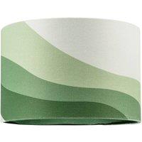 Happy Homewares Modern Linen Fabric Lamp Shade with Inner & Outer Wavy Design in Dark Green | Size: 12 inches