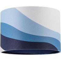 Happy Homewares Modern Linen Fabric Lamp Shade with Inner & Outer Wavy Design in Midnight | Size: 12 inches