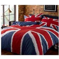 Catherine Lansfield Union Jack Duvet Cover Set in Red | Size: Single