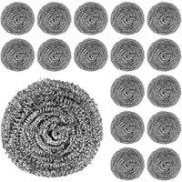 EONLION Stainless Steel Scourers Kitchen 16pcs in Silver | Size: 1000mm 3000mm