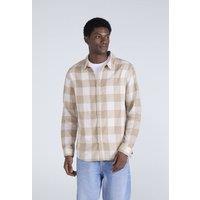 Animal Men's 'Cove' Cotton Check Flannel Shirt Stylish Lightweight Button Down Top in Cream | Size: Large