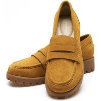 Lands' End Women's Chunky Leather Loafers in Tan | Size: 4.5