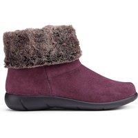 Hotter Women's 'Romance II' Ankle Boots in Maroon | Size: 4