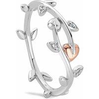 Clogau Women's Tree of Life Sterling Silver Vine Ring with Topaz in Metallics | Size: T