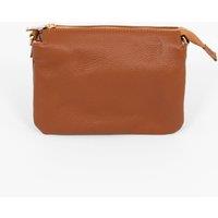 Sarta Women's Gia Italian Leather Crossbody Bag - Tan, Pebbled in Tan